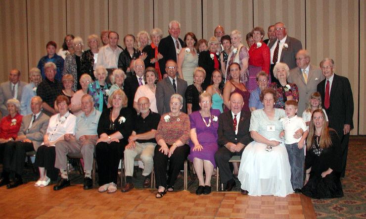Group portrait at the Livesay Historical Society Fiftieth Anniversary meeting